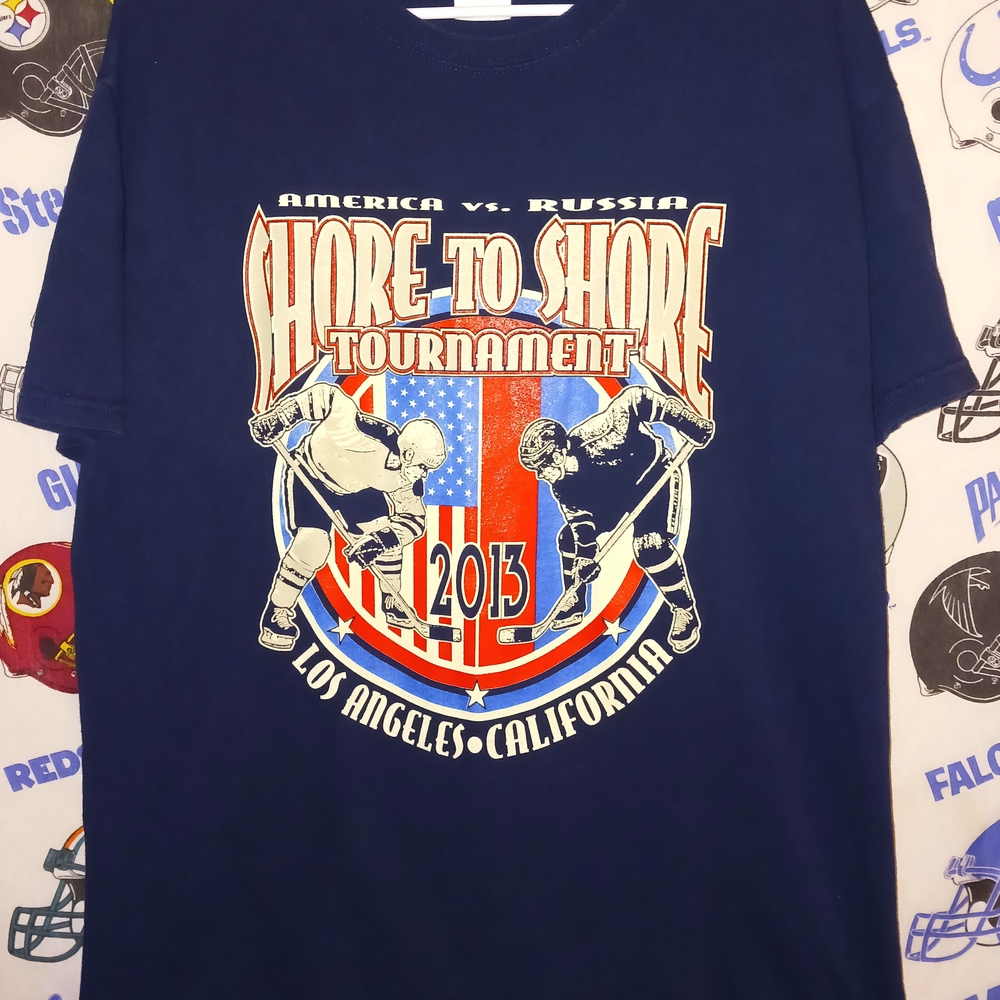 2013 America Vs. Russia Hockey Tournament Graphic Tee Shirt